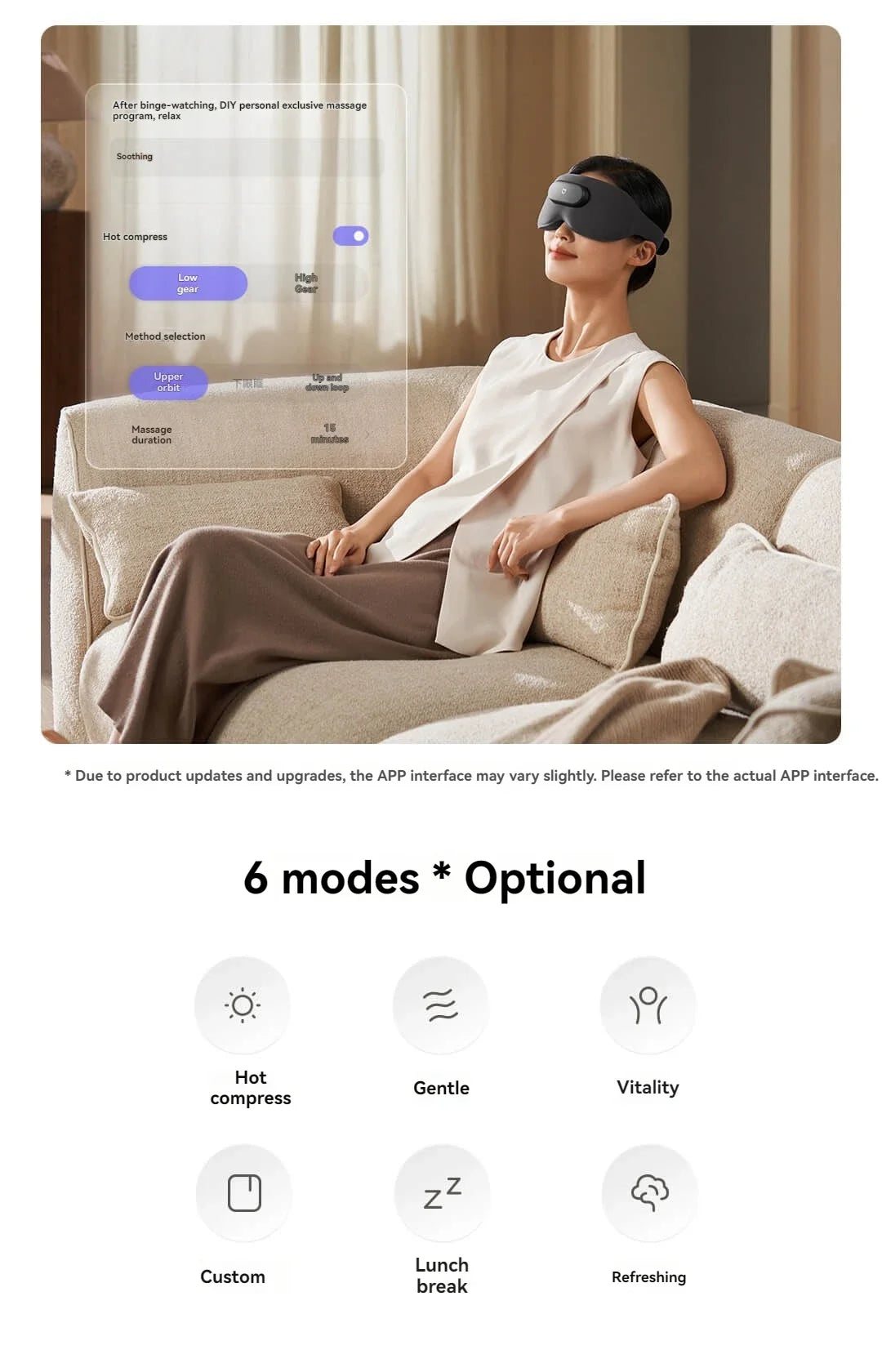 Xiaomi Mijia Smart Massage Eye Mask Hot Compress Vibrate Massage 800mAh 3D Shading Intelligent Eye Massager work for Mi Home App