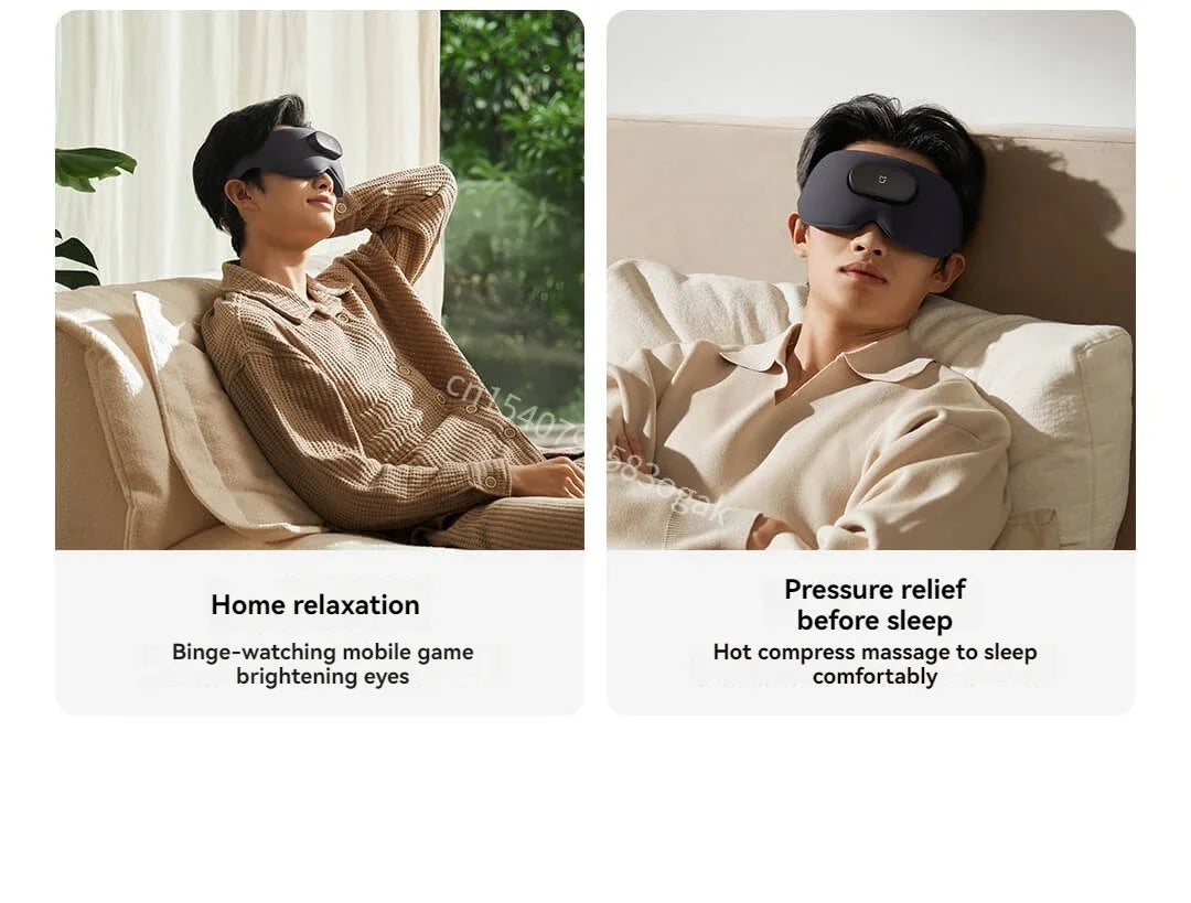 Xiaomi Mijia Smart Massage Eye Mask Hot Compress Vibrate Massage 800mAh 3D Shading Intelligent Eye Massager work for Mi Home App