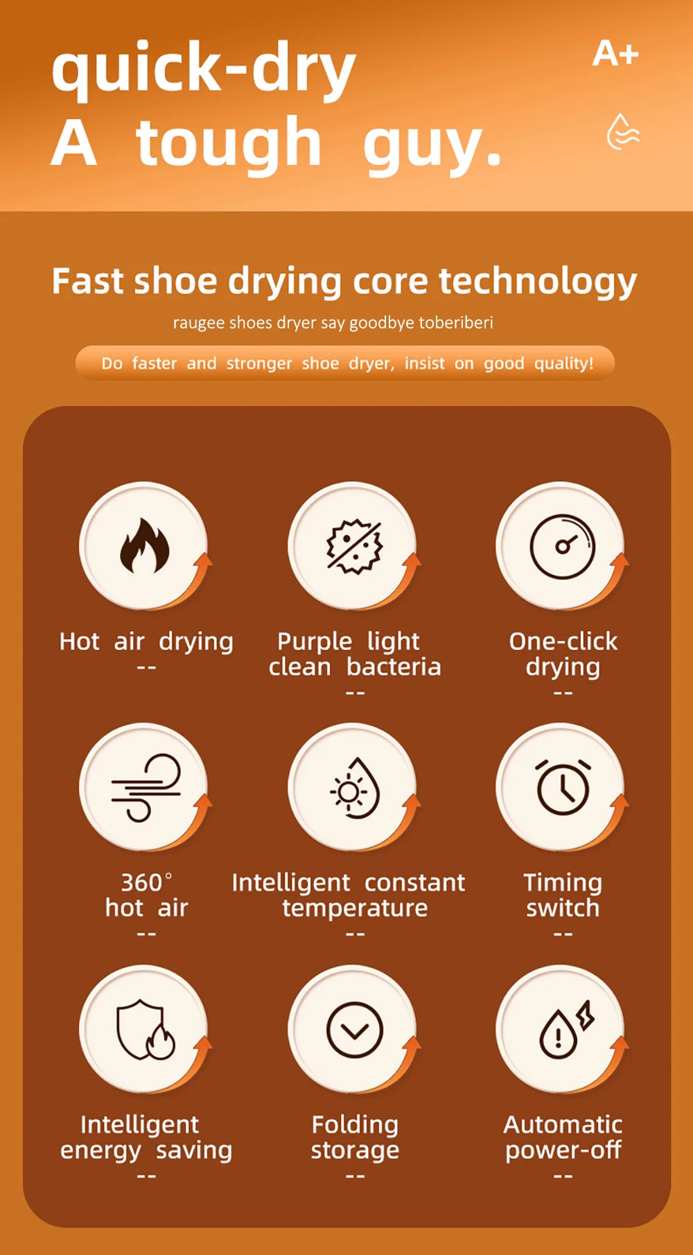 Shoe Dryer 220V Shoes Drying Machine Electric Footwear Dryer Foldable Ski Boots Slippers Sneaker Dryer Portable Boot Shoe Heater