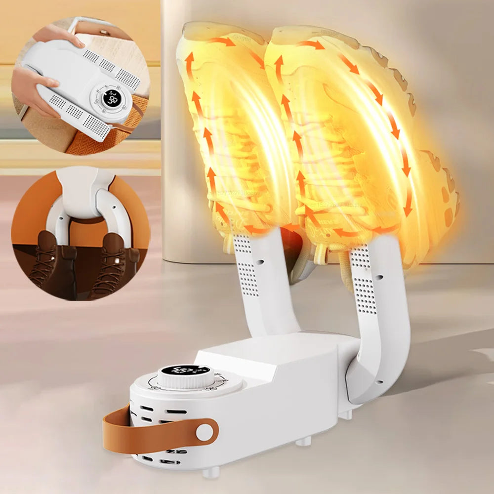 Shoe Dryer 220V Shoes Drying Machine Electric Footwear Dryer Foldable Ski Boots Slippers Sneaker Dryer Portable Boot Shoe Heater